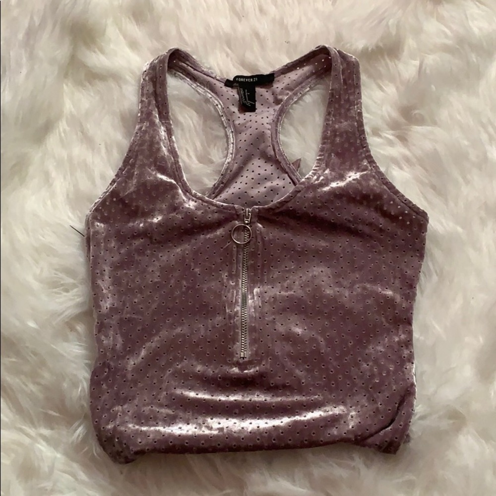 Purple zipper bodysuit
